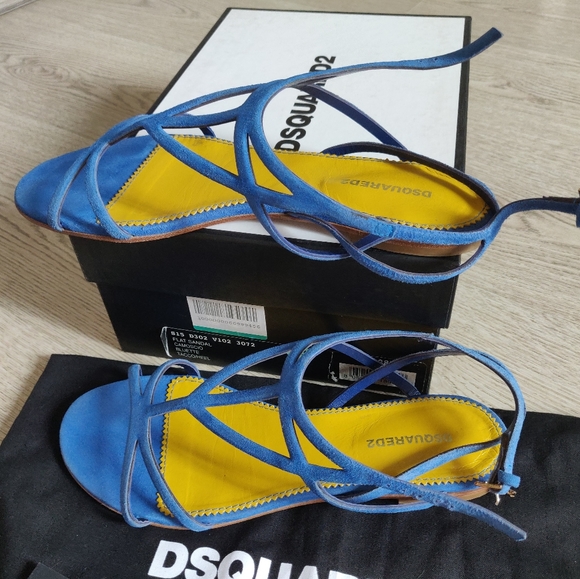 Dsquared2 Suede Sandals, 38.5 - Picture 2 of 4
